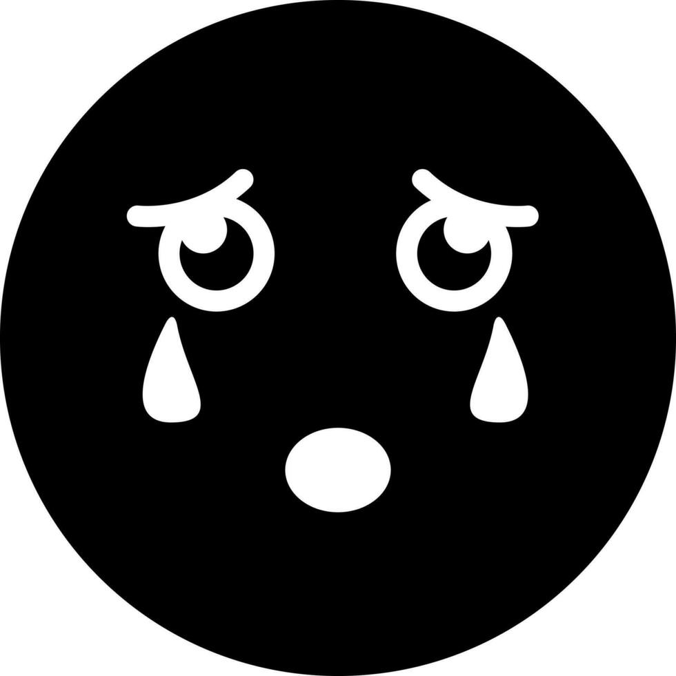 solid icon for cry vector