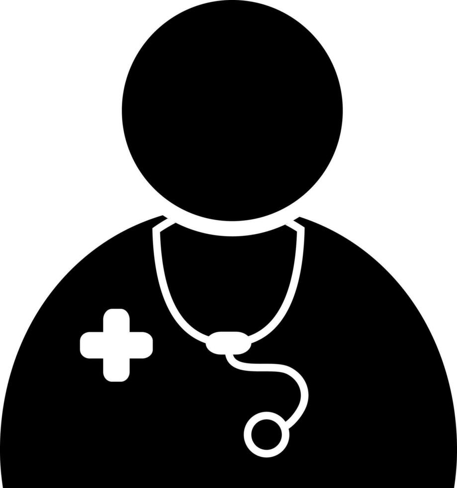 solid icon for doctor vector