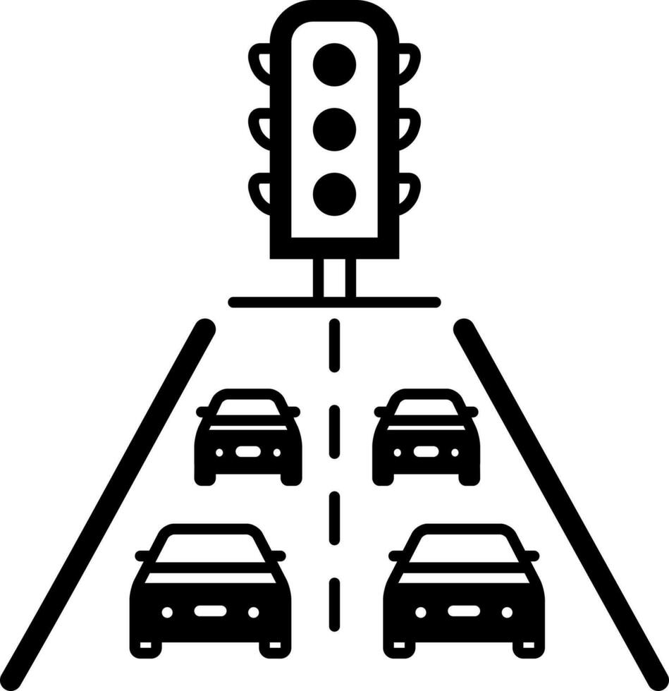 solid icon for traffic vector