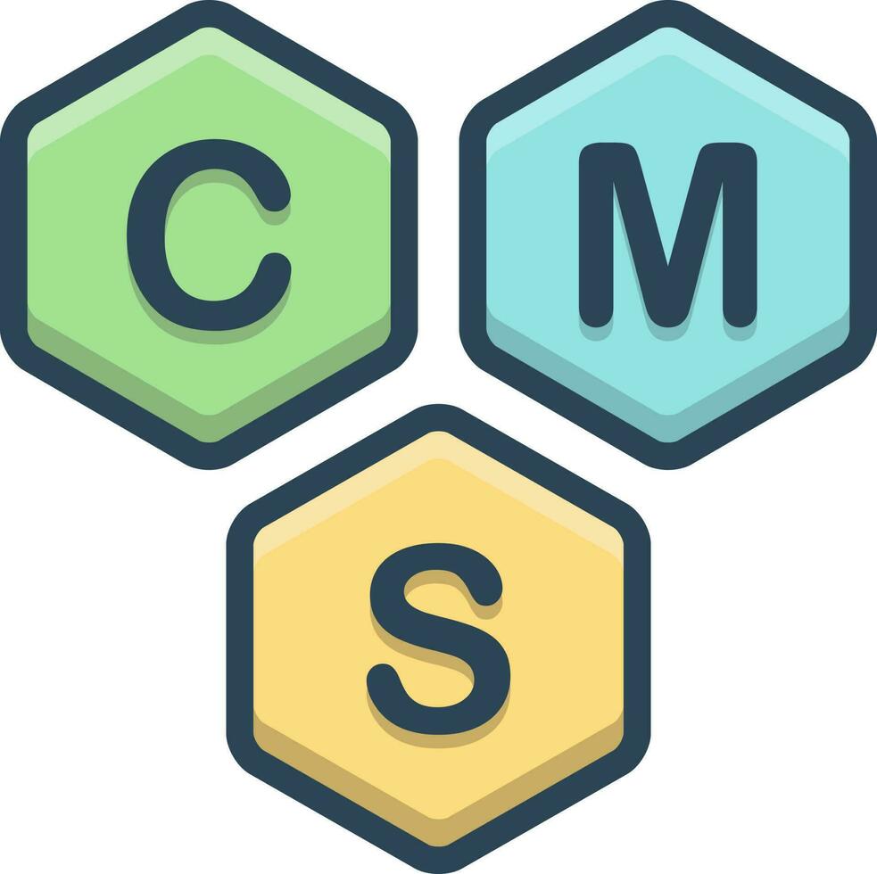 color icono para cms vector