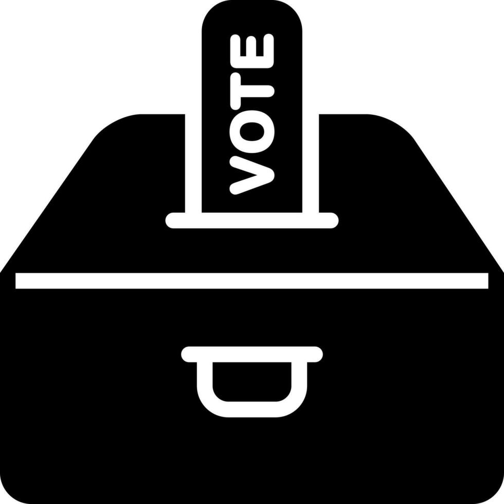 solid icon for vote vector