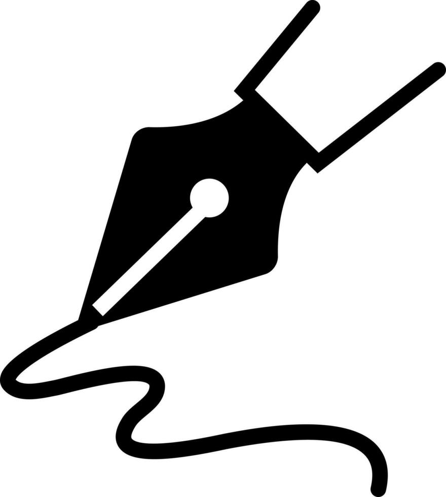 sólido icono para escribir vector