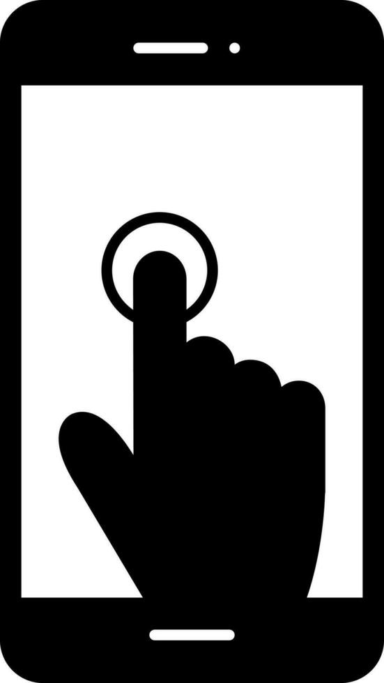 solid icon for touch vector