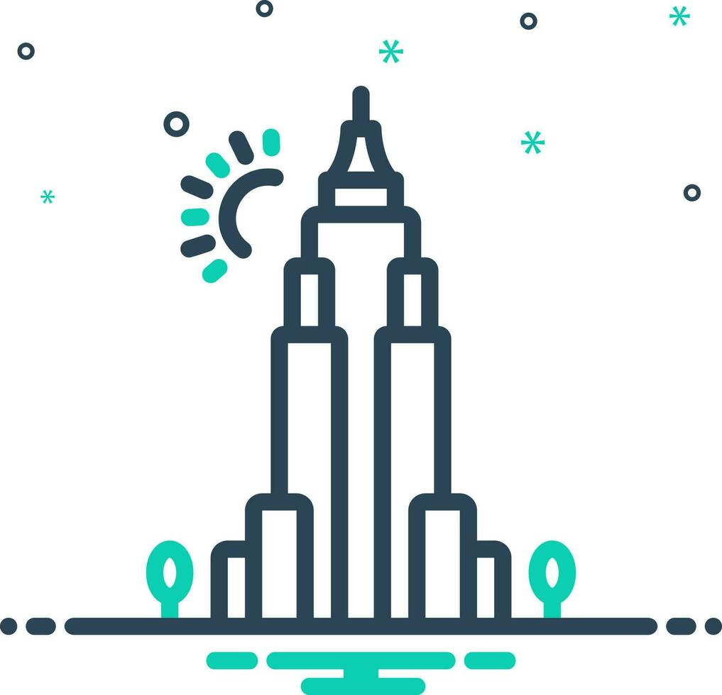 mix icon for newyork vector