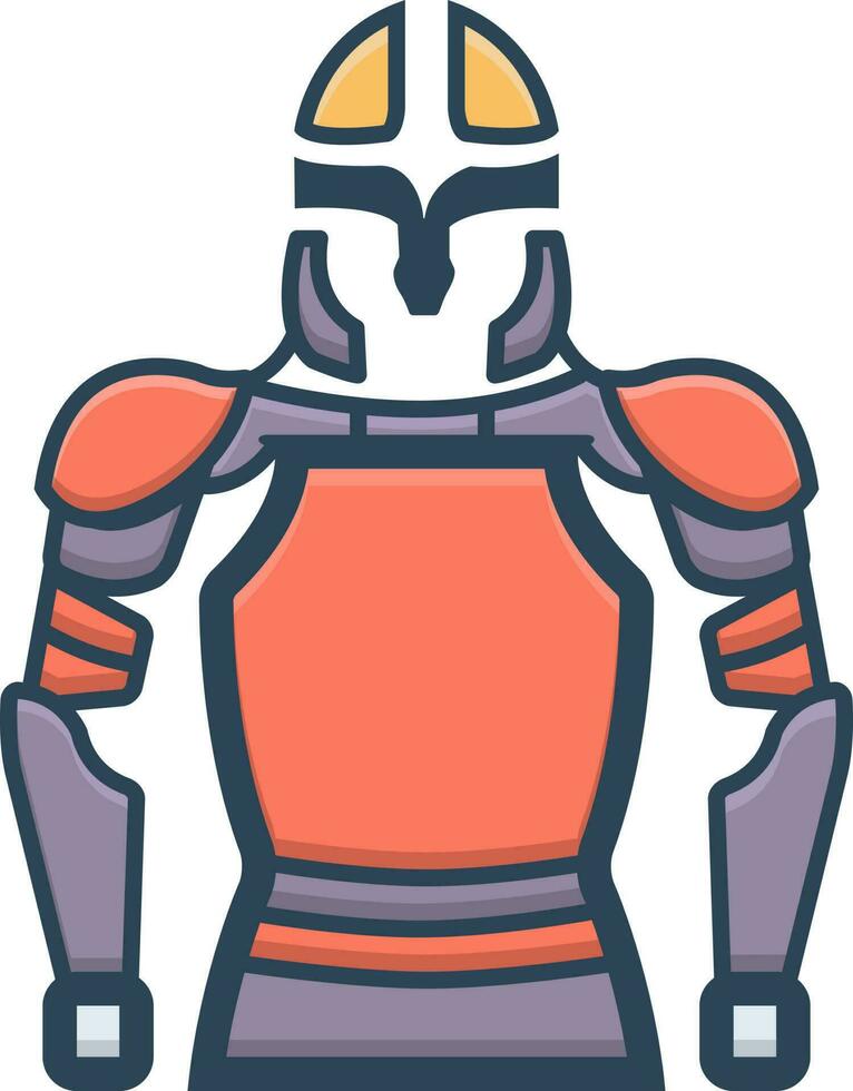 color icon for armor vector