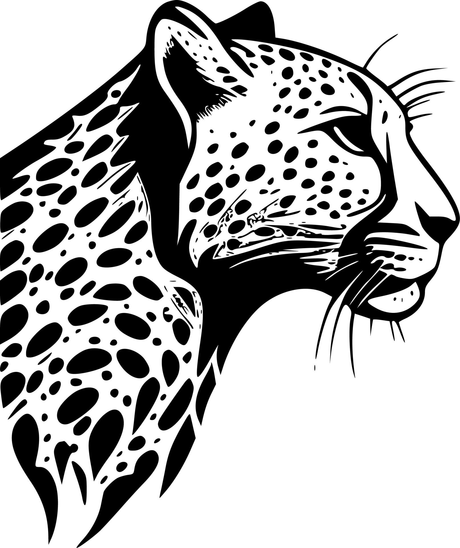 Cheetah Print, Minimalist and Simple Silhouette - Vector illustration ...