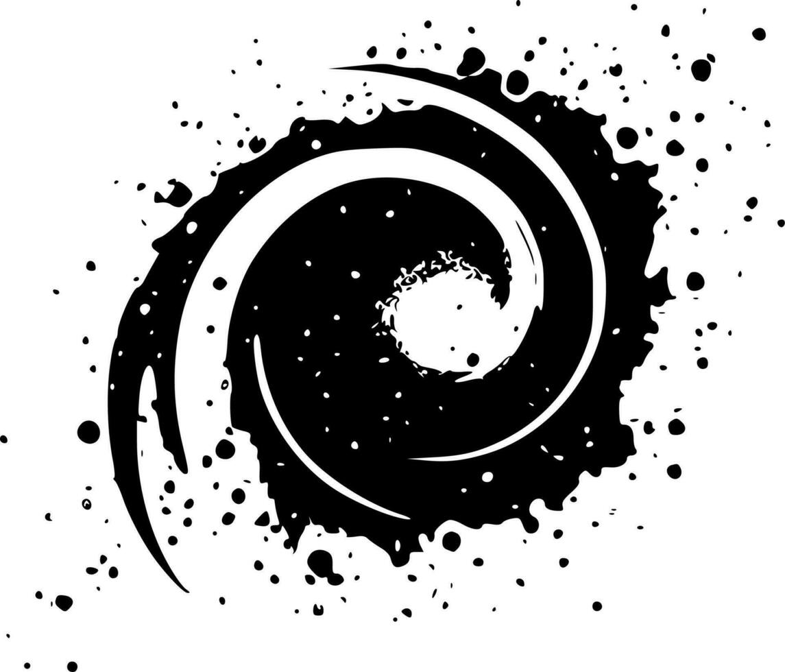 Galaxy, Black and White Vector illustration