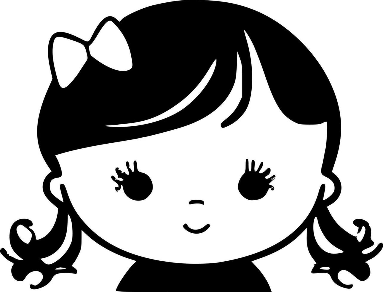 Baby Girl, Minimalist and Simple Silhouette - Vector illustration