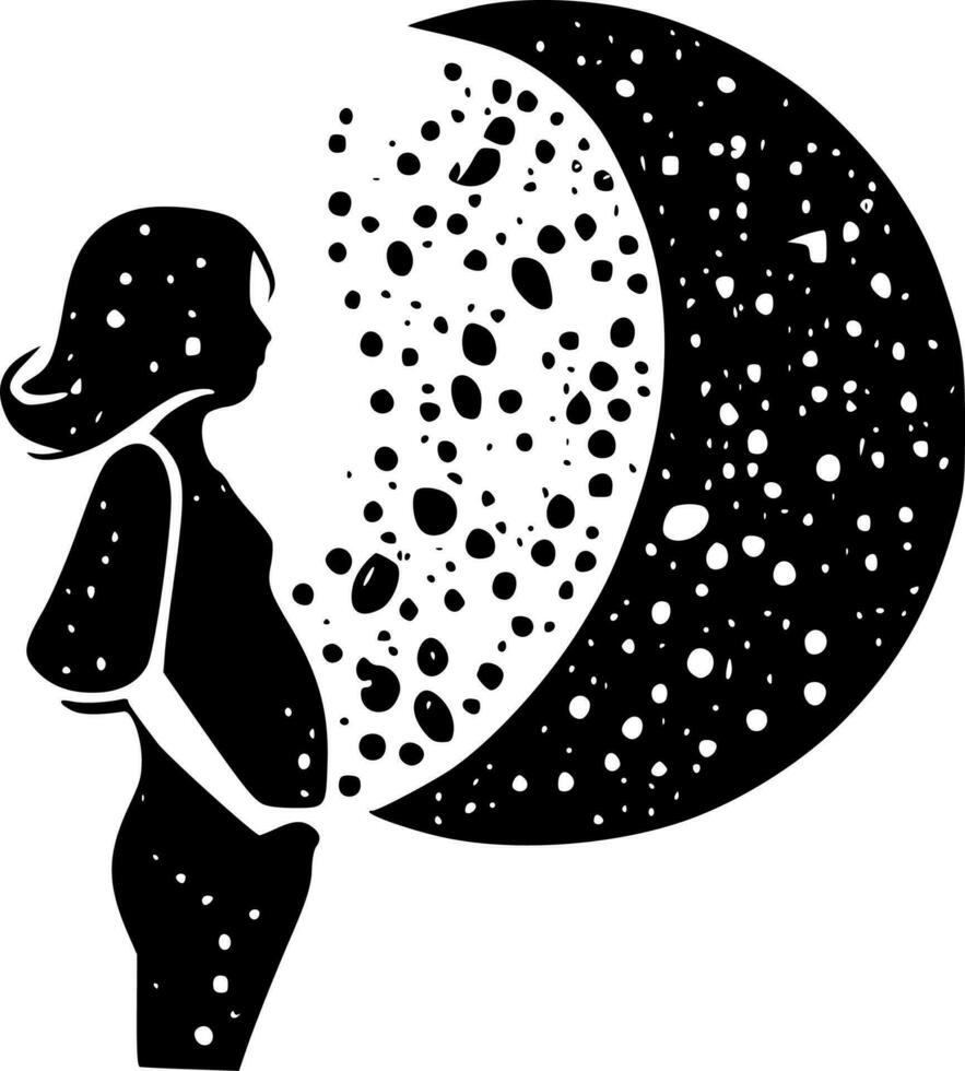 Pregnancy, Minimalist and Simple Silhouette - Vector illustration