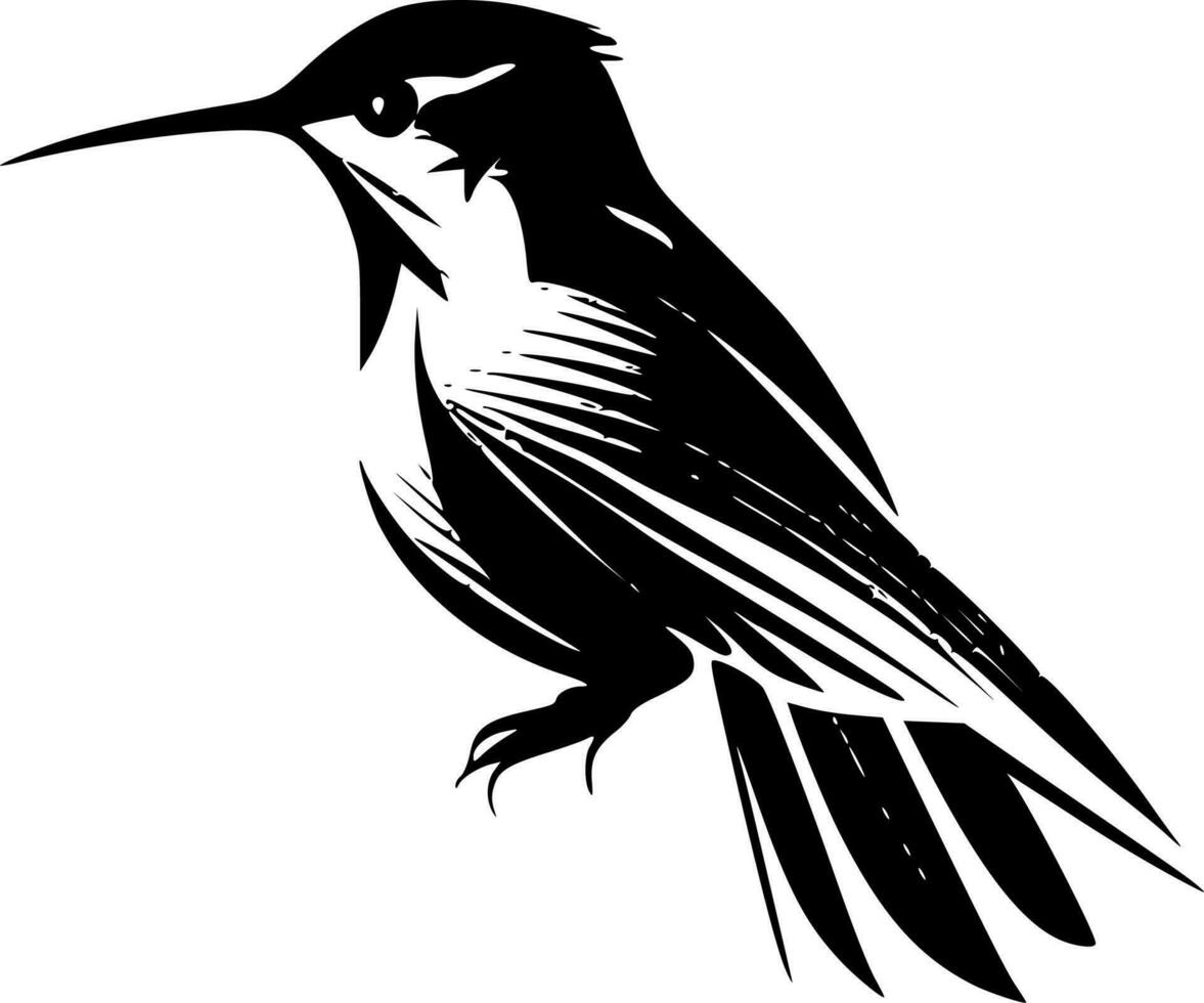 colibrí, minimalista y sencillo silueta - vector ilustración