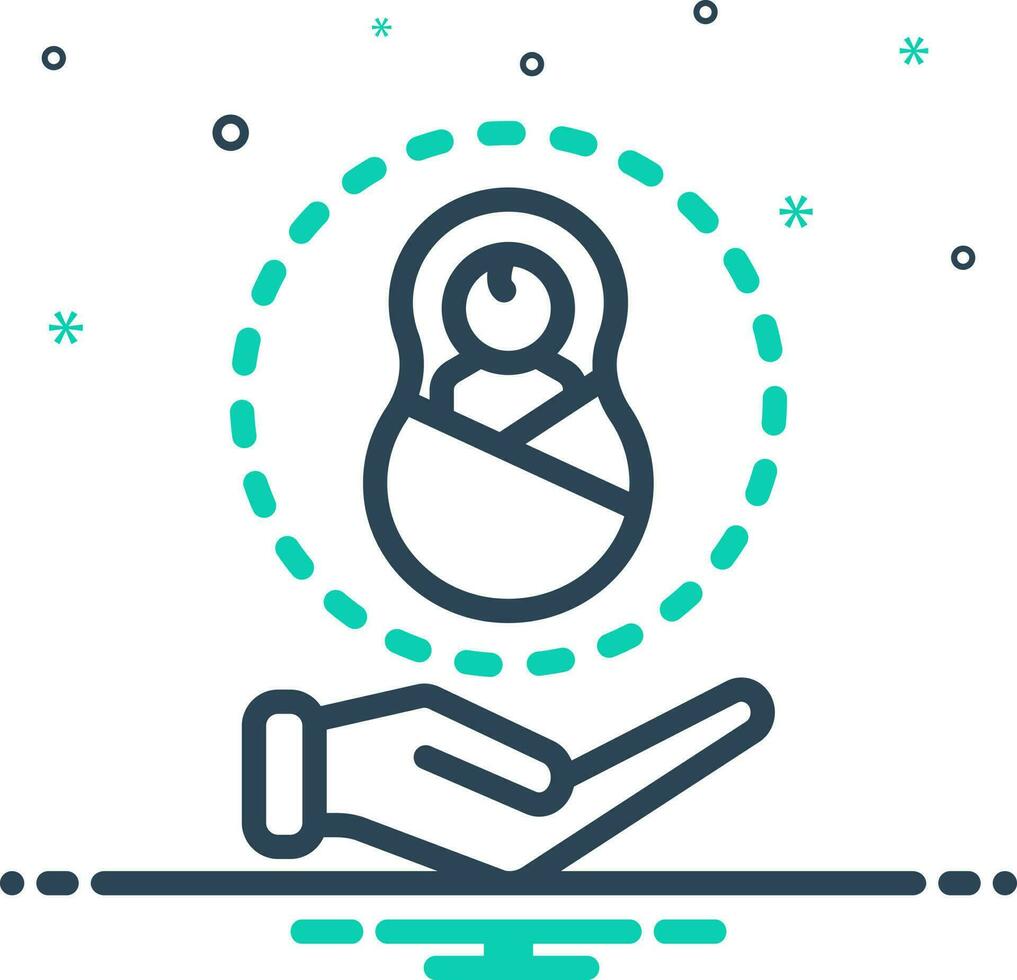 mix icon for adopted vector