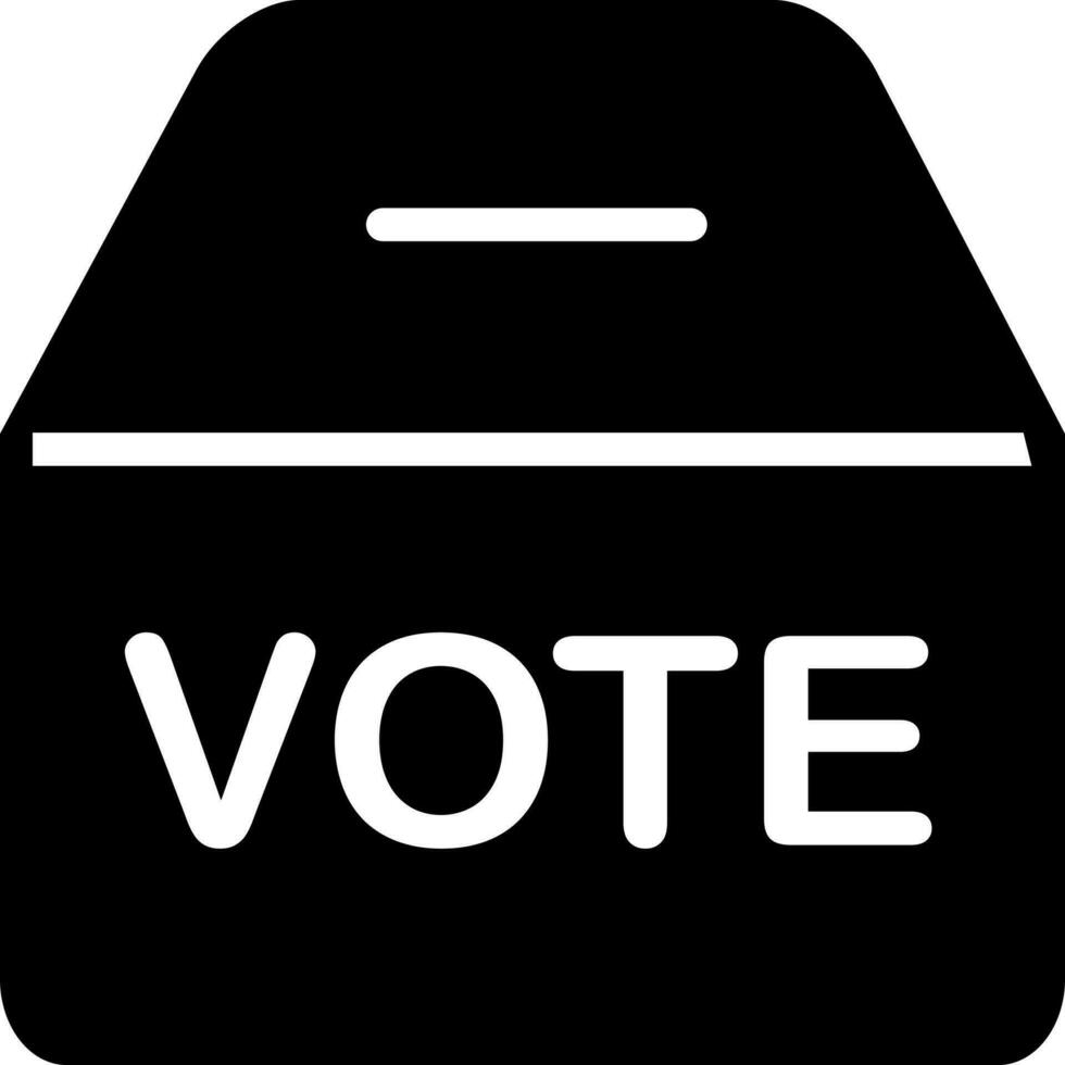 sólido icono para votación vector