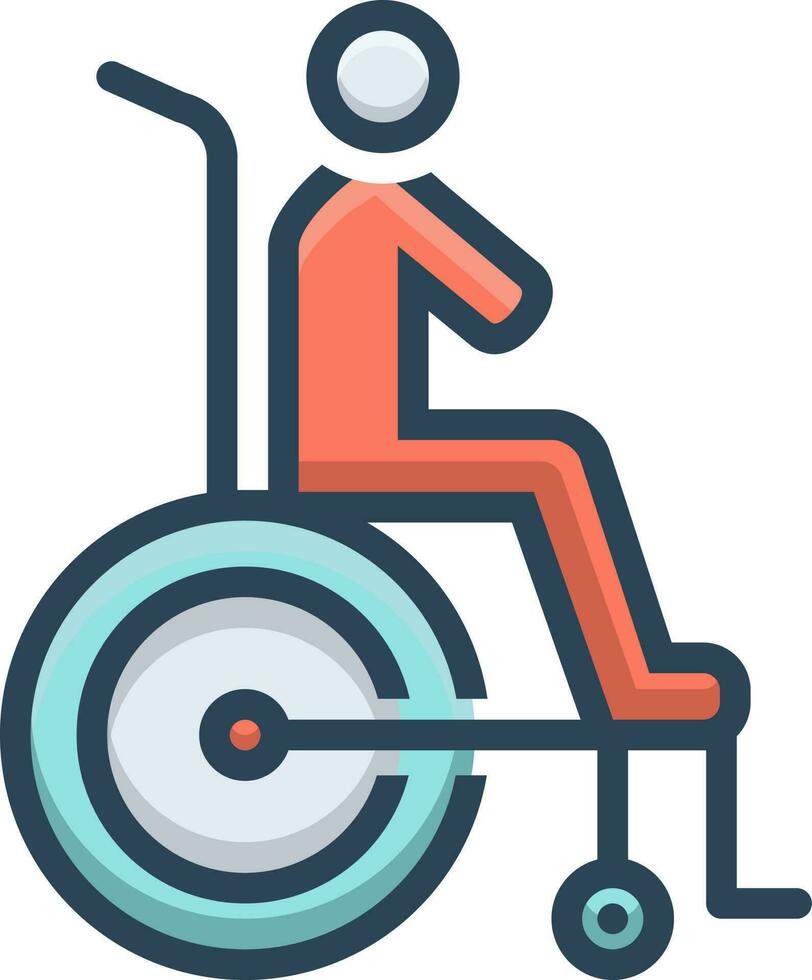 color icon for disability vector