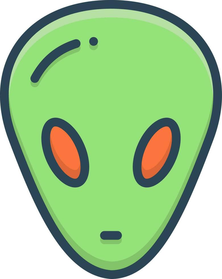 color icon for alien vector