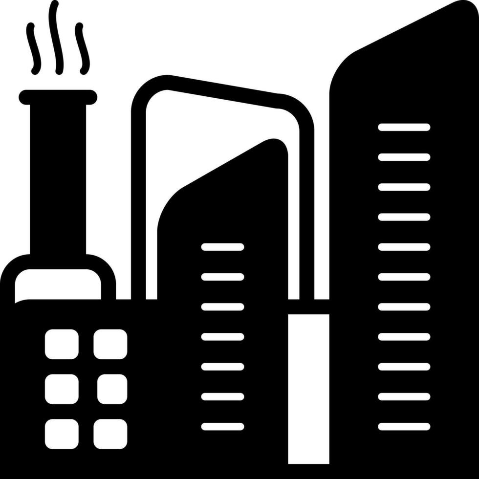 solid icon for factory vector