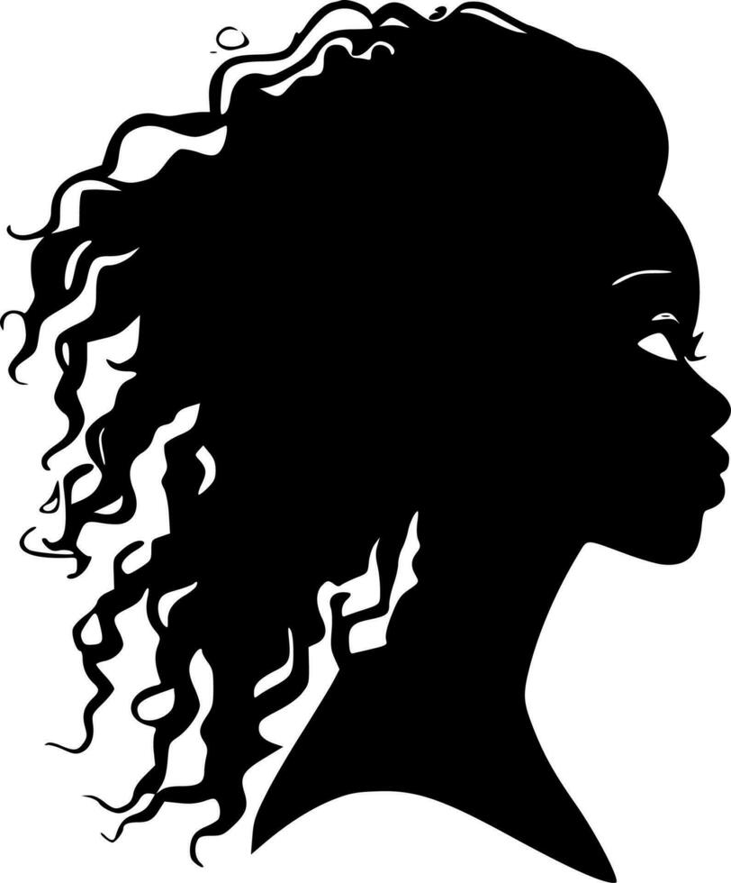 negro mujer - alto calidad vector logo - vector ilustración ideal para camiseta gráfico