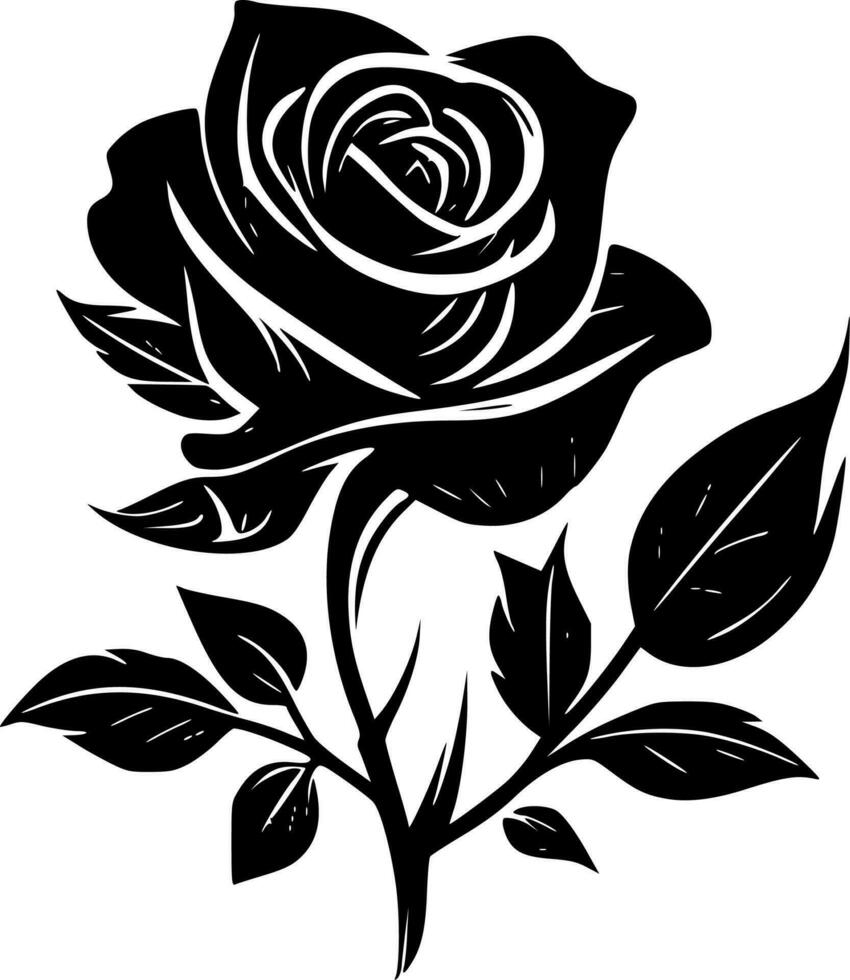 Rosa - minimalista y plano logo - vector ilustración