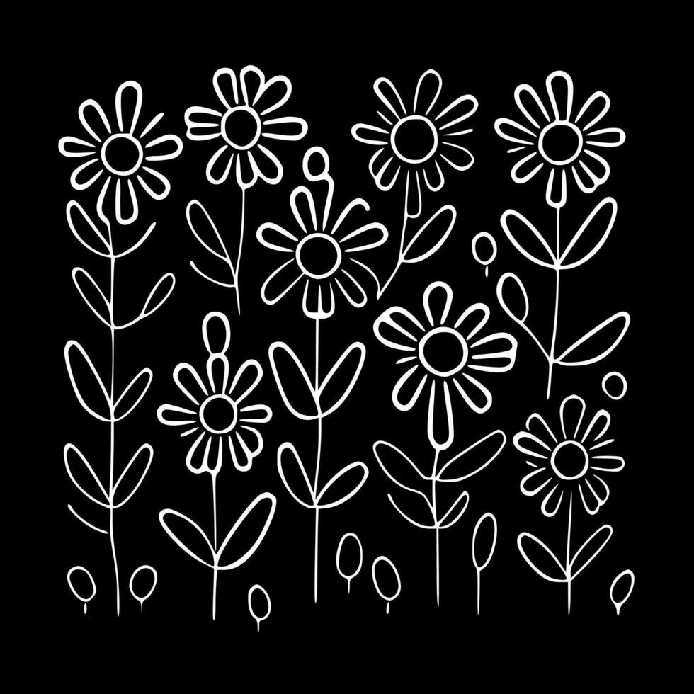 Flower, Minimalist and Simple Silhouette - Vector illustration