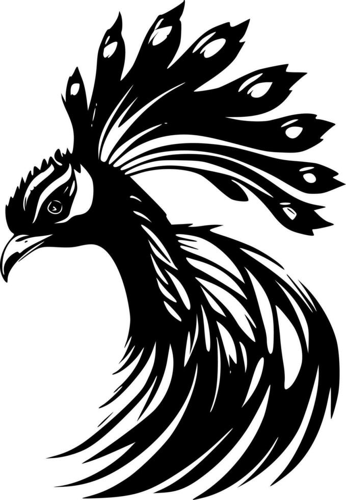 pavo real - minimalista y plano logo - vector ilustración