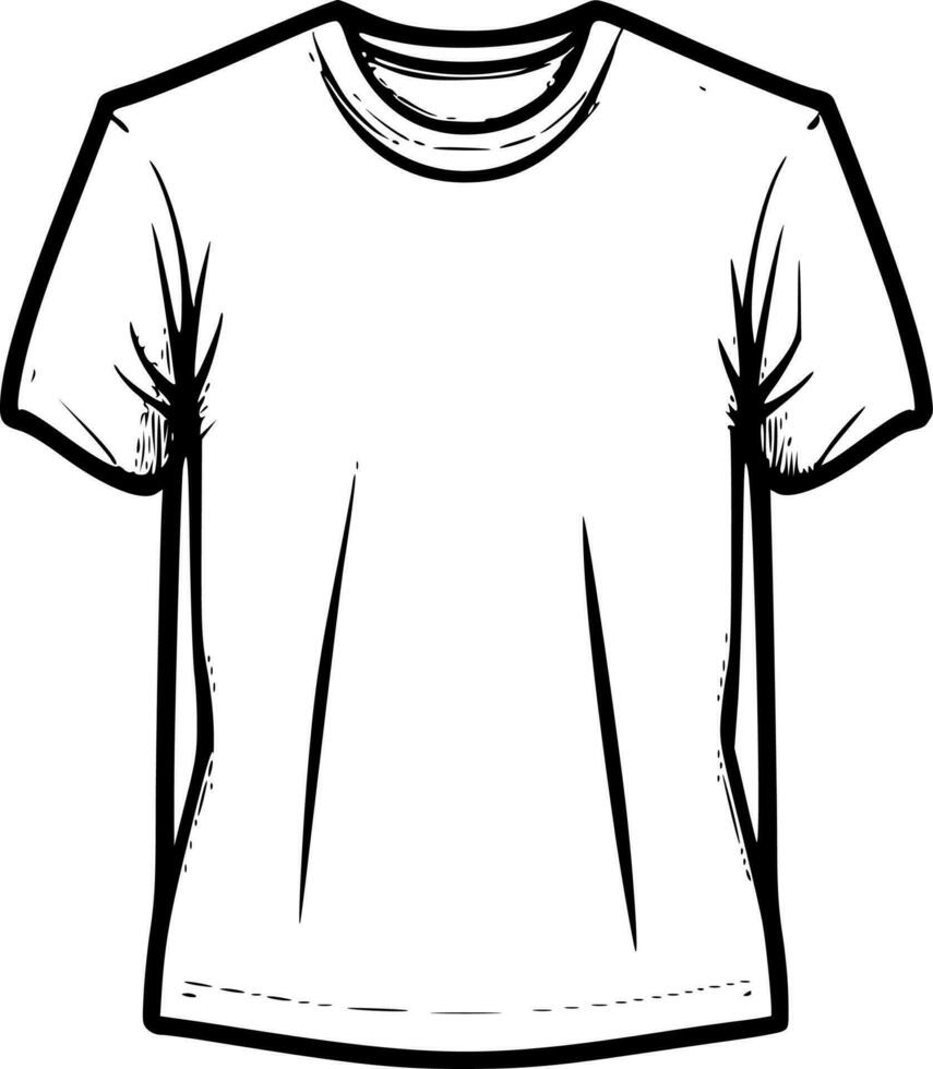 T-Shirt, Minimalist and Simple Silhouette - Vector illustration ...