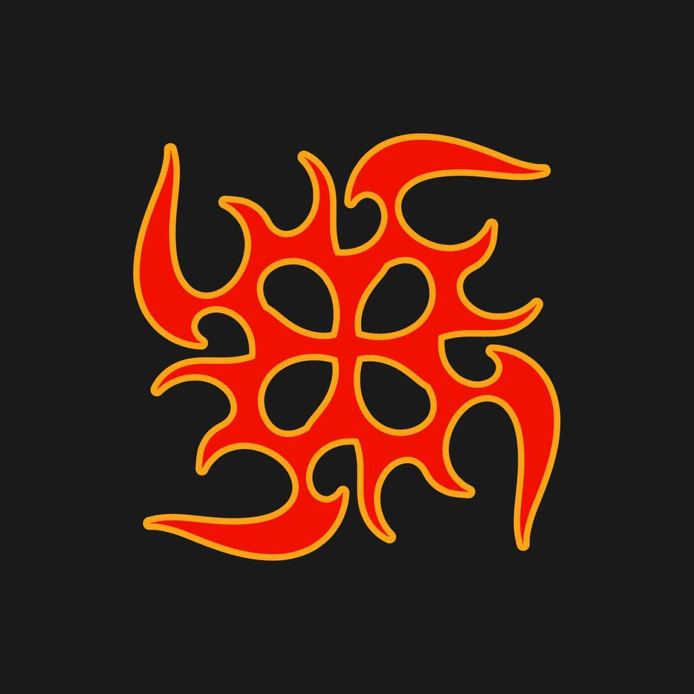 Old Flames New Look with Streetwear Objects Objects Vector Collection. Retro Fire and Streetwear Objects Vector Collection.