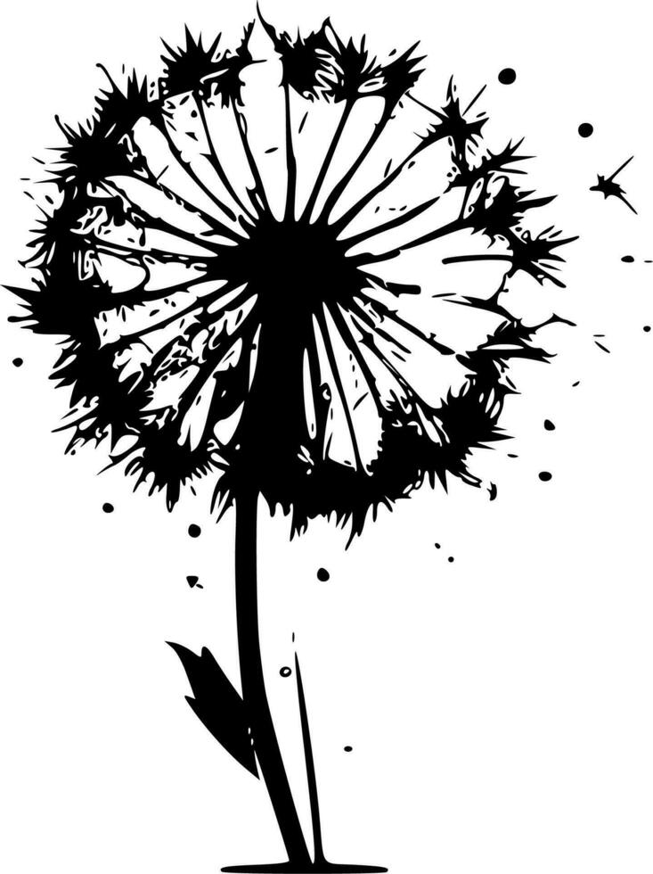 Dandelion - Minimalist and Flat Logo - Vector illustration