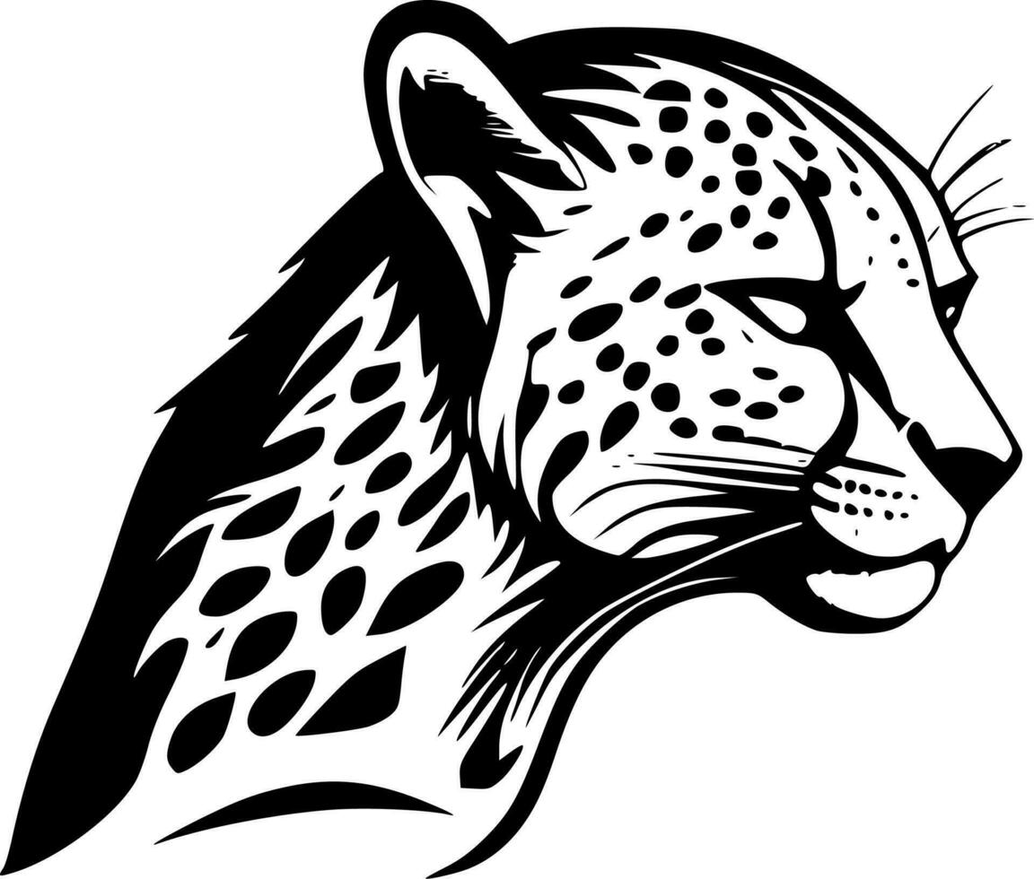 Cheetah Print, Black and White Vector illustration