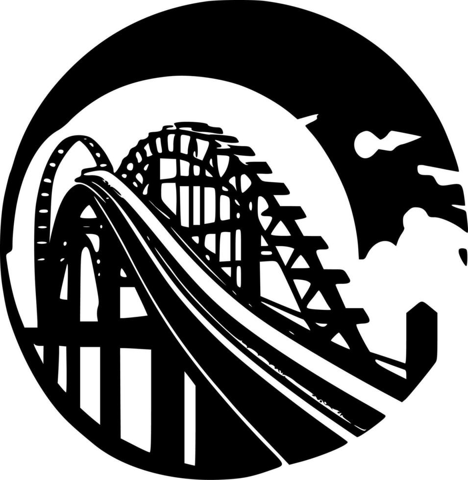 Car Coaster, Black and White Vector illustration