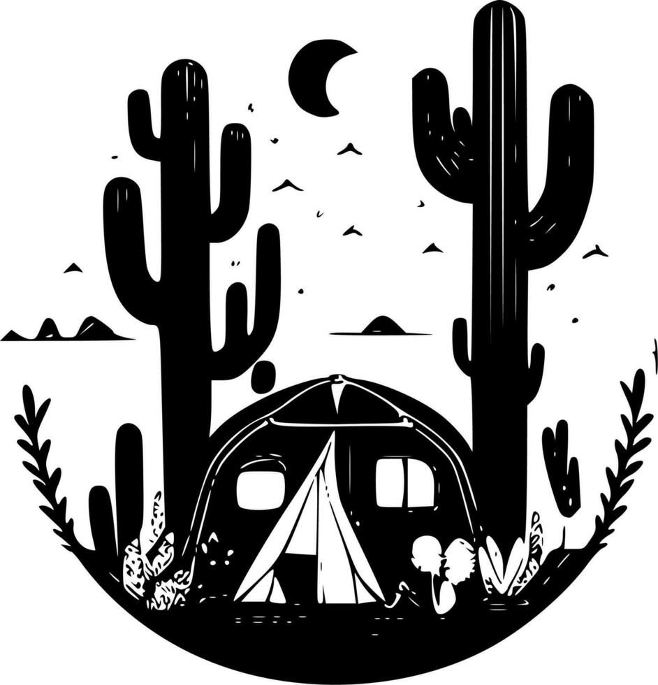 Boho, Black and White Vector illustration