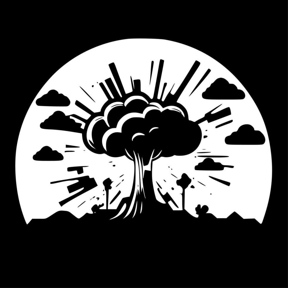 Nuclear Explosion - High Quality Vector Logo - Vector illustration ideal for T-shirt graphic