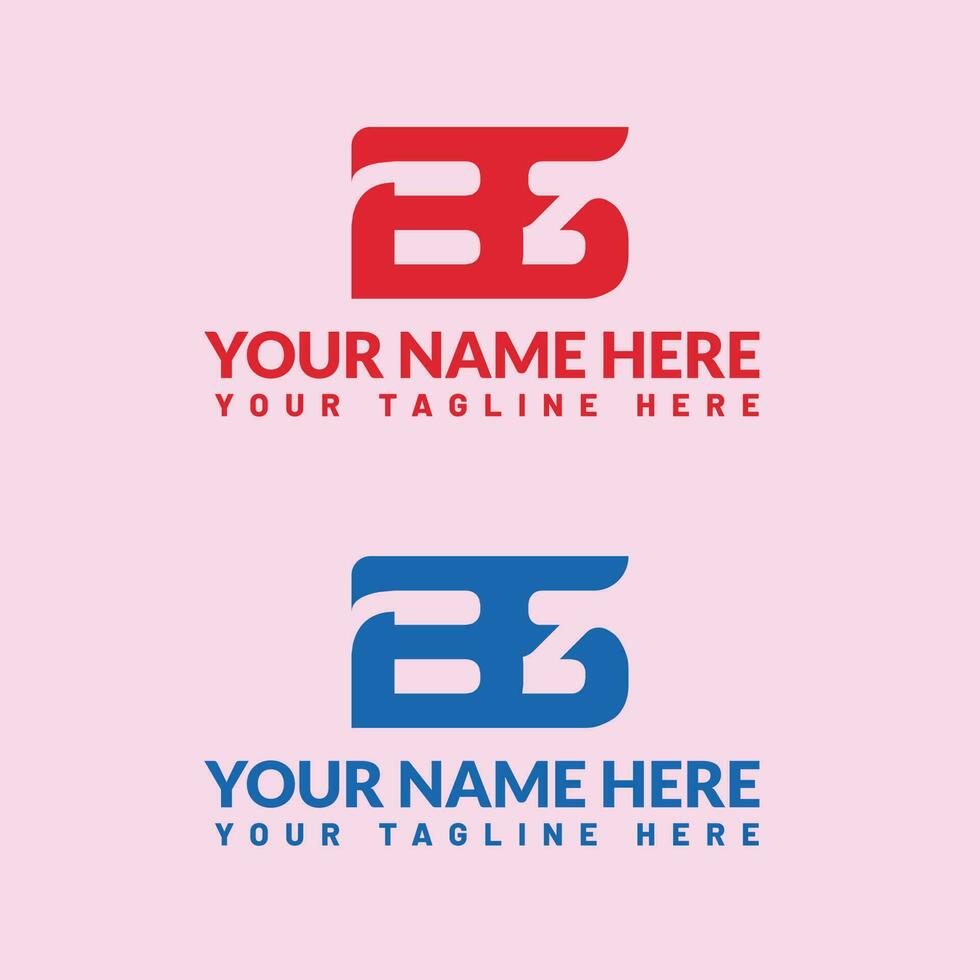 Bs letter logo or bs text logo and bs word logo design. vector