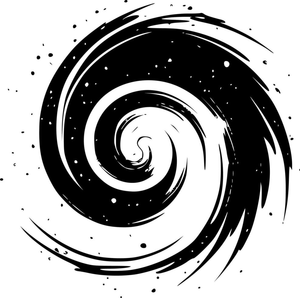 Galaxy - Minimalist and Flat Logo - Vector illustration