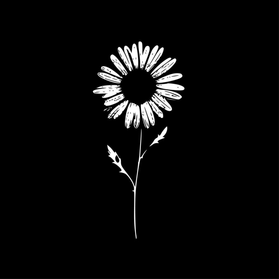 Daisy, Minimalist and Simple Silhouette - Vector illustration
