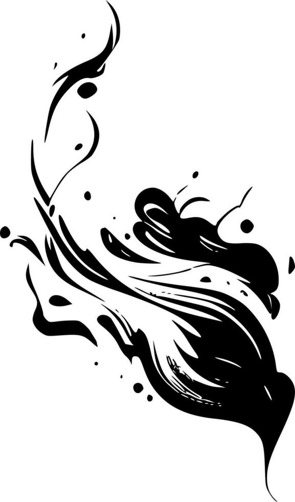 Smoke - Black and White Isolated Icon - Vector illustration