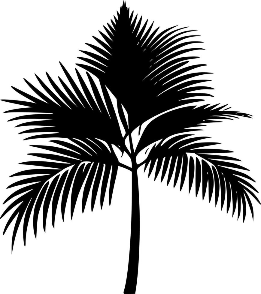Palm, Minimalist and Simple Silhouette - Vector illustration
