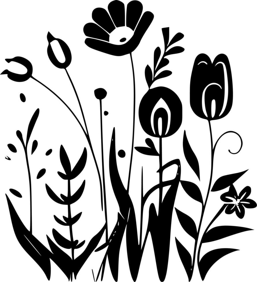 Spring Flowers - High Quality Vector Logo - Vector illustration ideal for T-shirt graphic