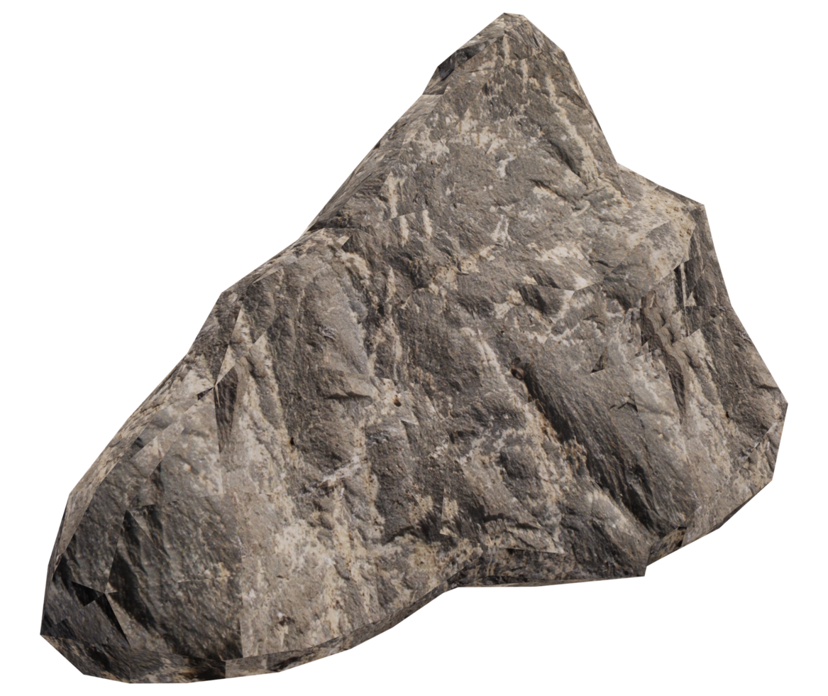 rock stone isolated on white PNG file 3D rendering.