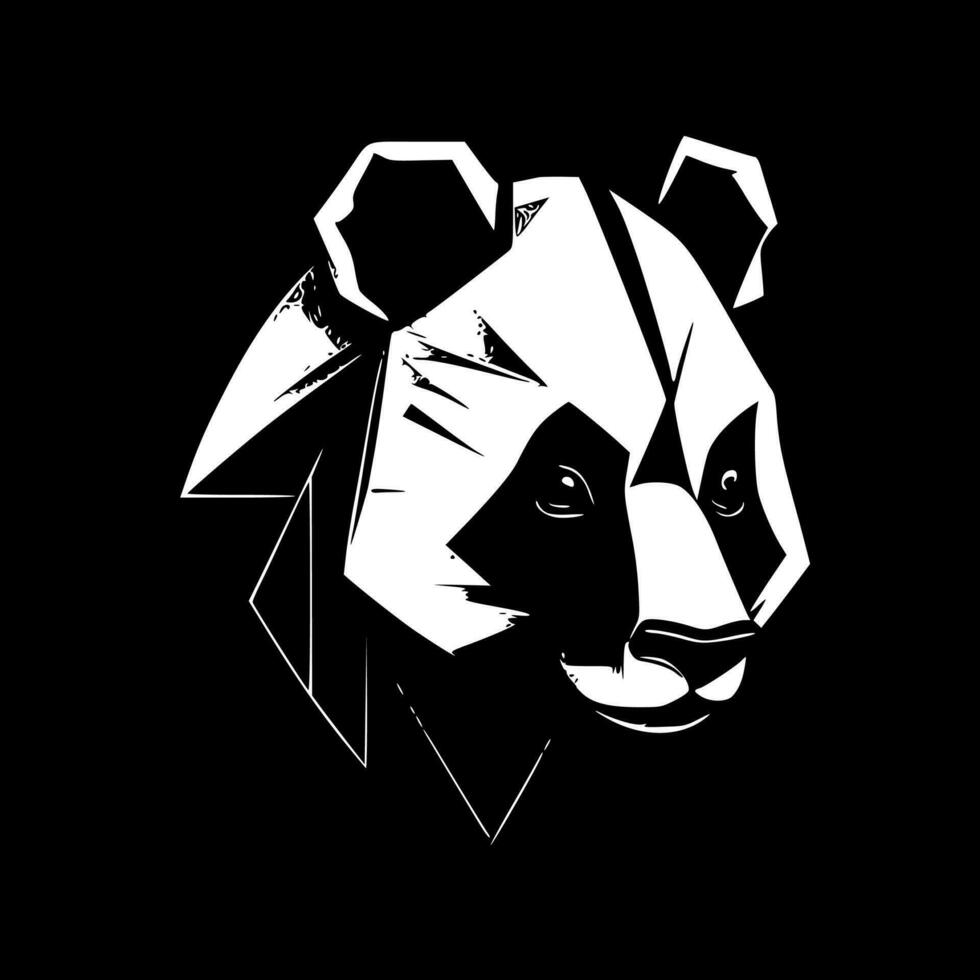 panda geometría, minimalista y sencillo silueta - vector ilustración