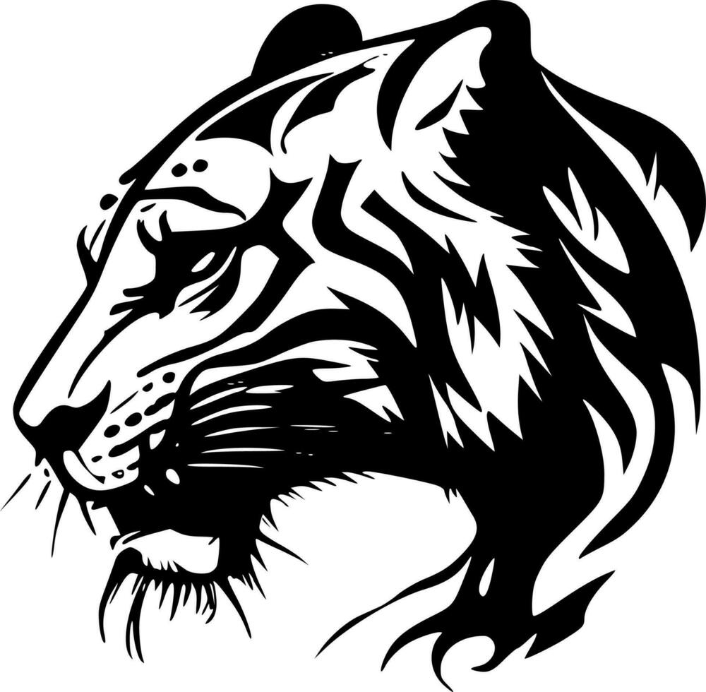 tigres, negro y blanco vector ilustración
