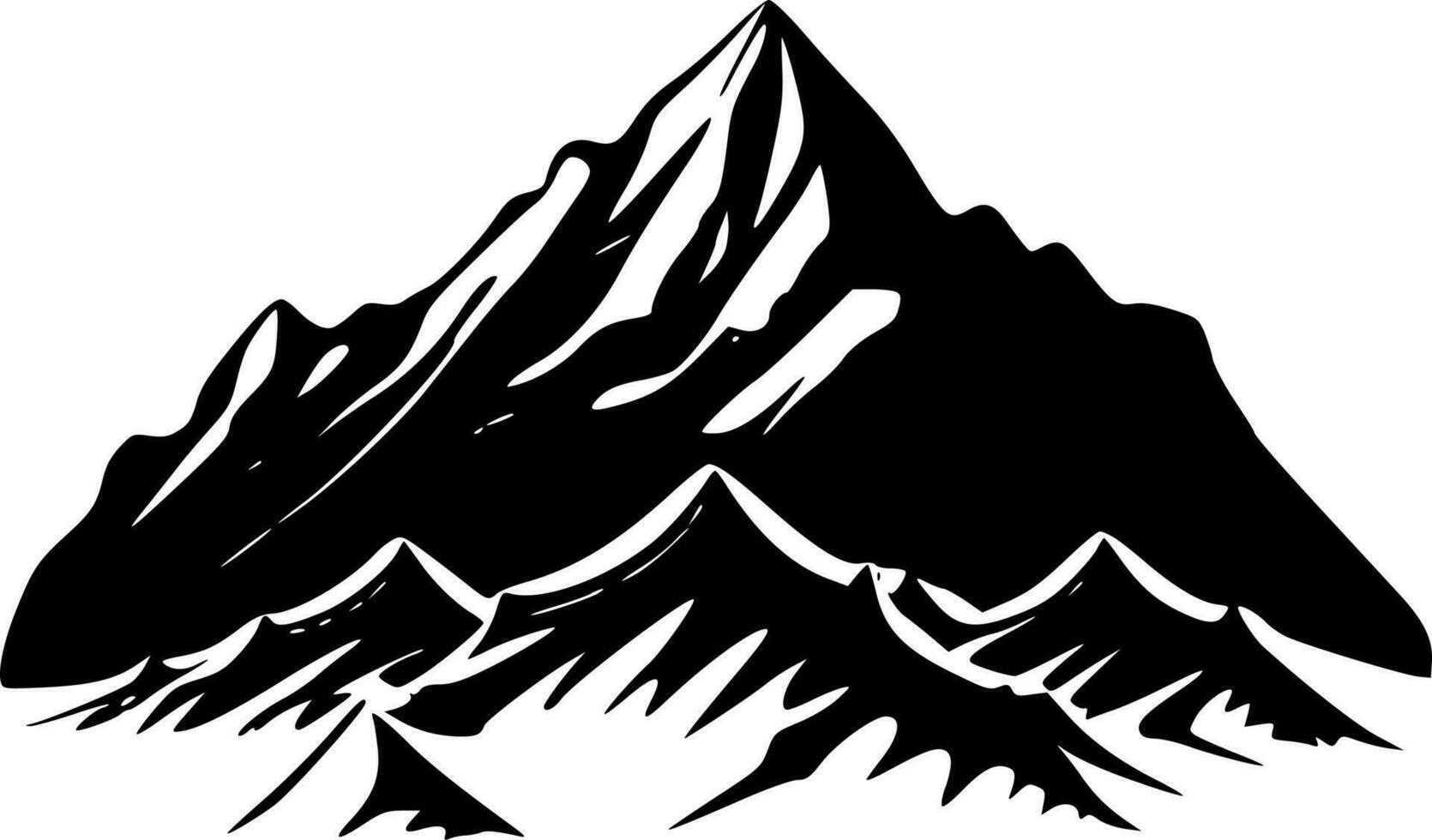 Mountains - Minimalist and Flat Logo - Vector illustration