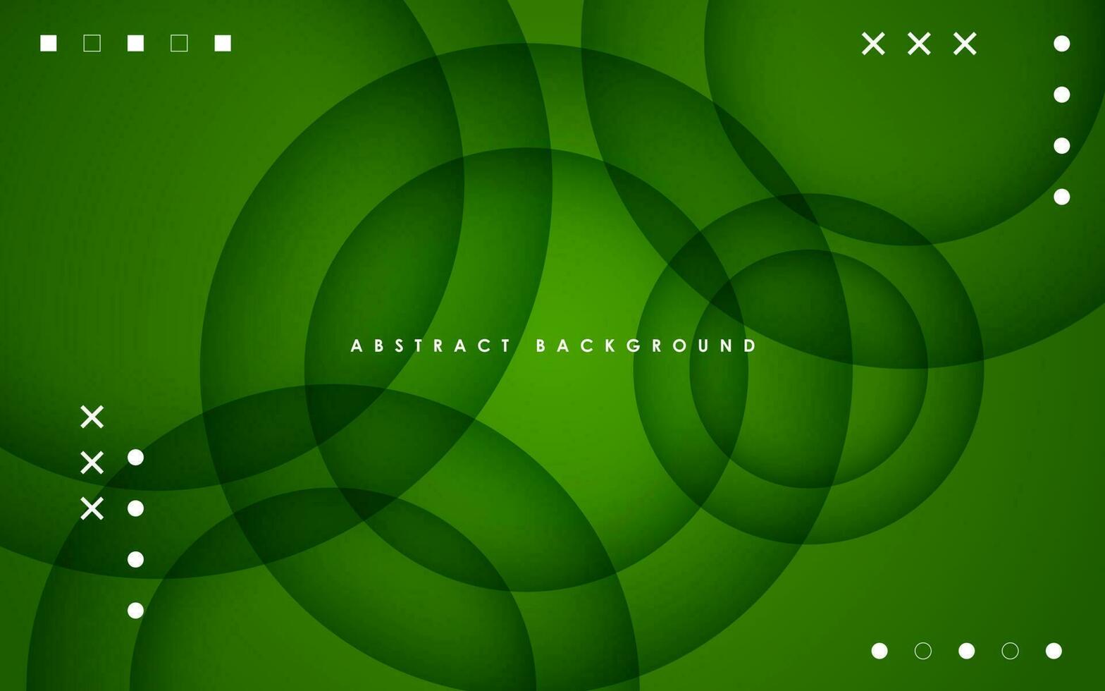 Abstract 3D circle layers green color gradient background. eps10 vector