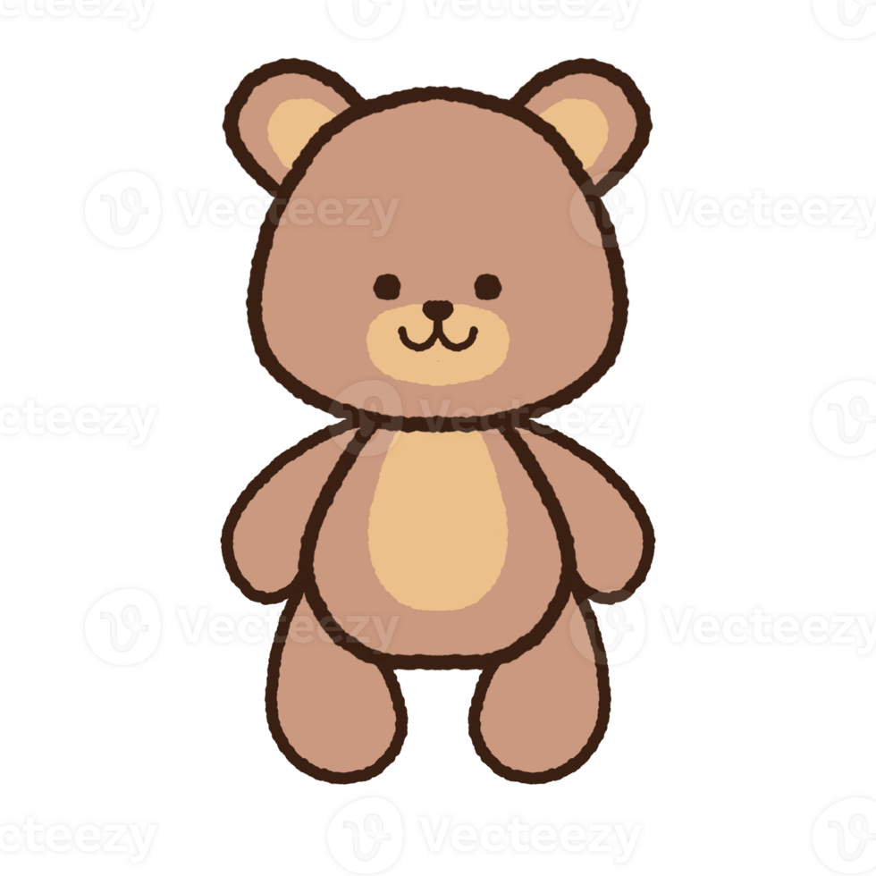 Cute Brown Doll Teddy Bear png