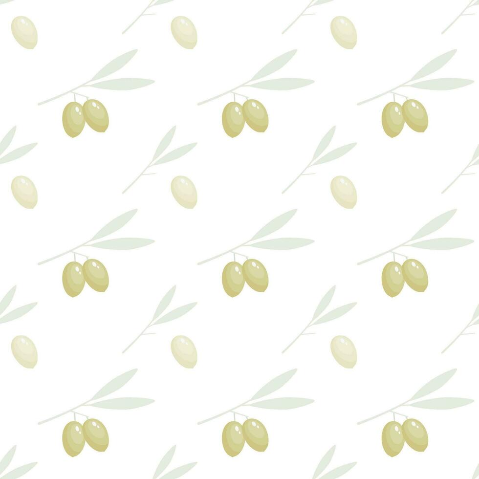 Olive oil seamless pattern on transparent background, flat vector. vector