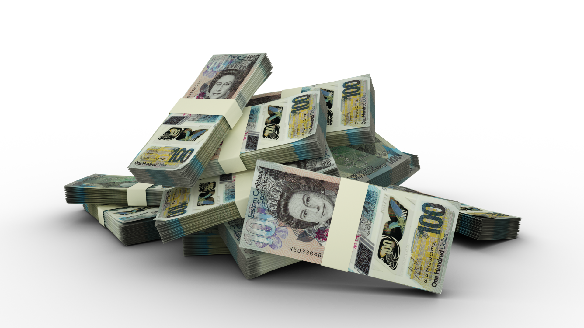 3D Rendering Of Stacks Of Eastern Caribbean Dollar Notes 23546149 PNG 3d-rendering-of-stacks-of-eastern-caribbean-dollar-notes-23546149-png