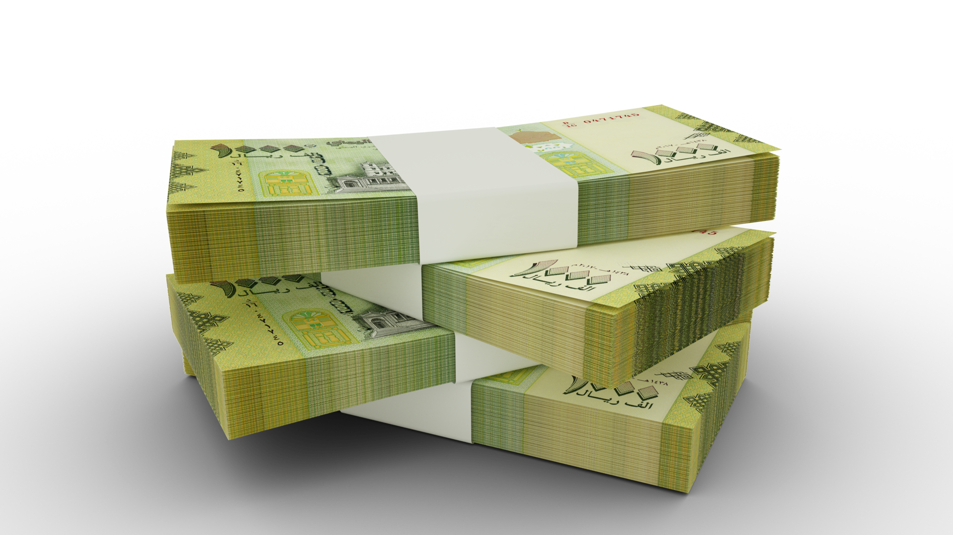 3d-rendering-of-stack-of-1000-yemeni-rial-notes-few-bundles-of-rial