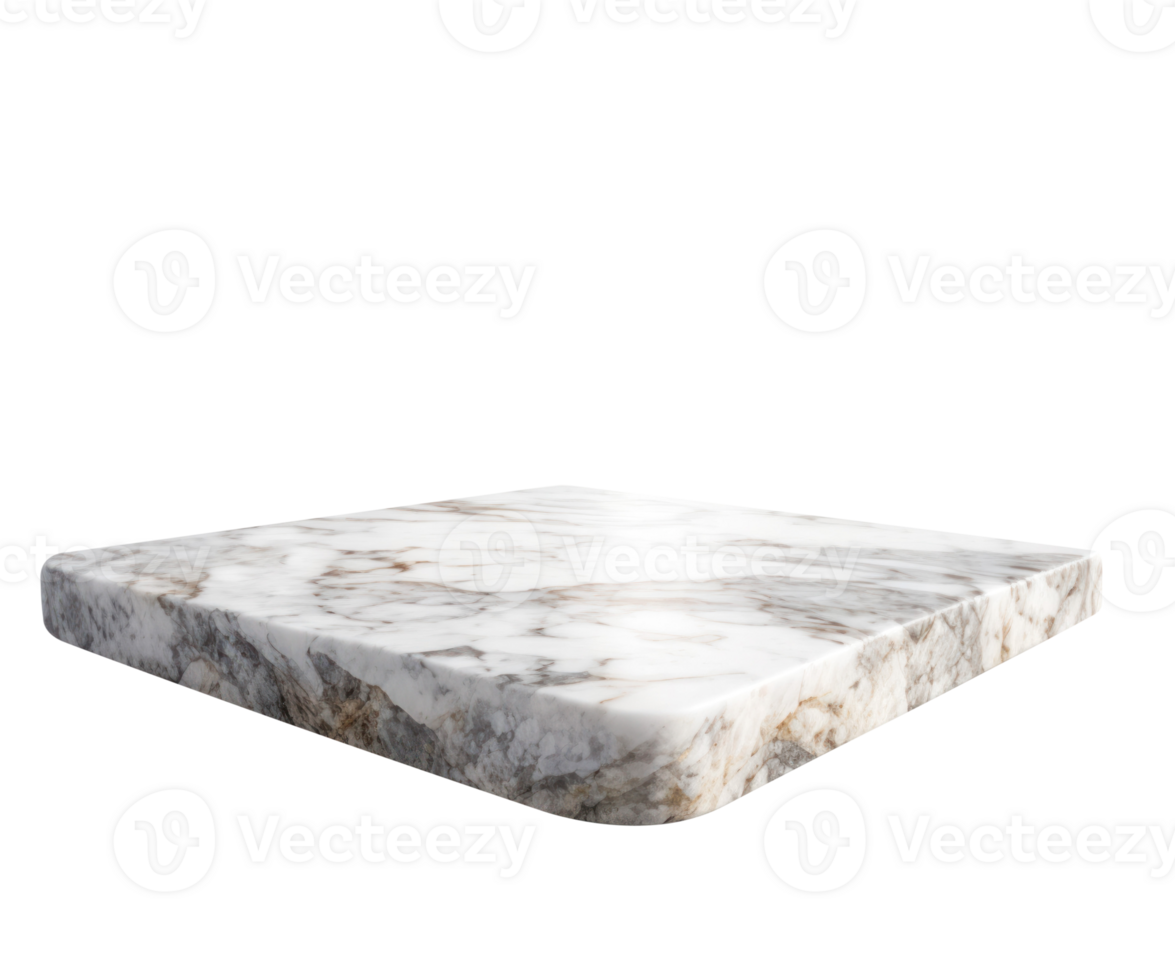 Empty marble stone table on transparent background png file