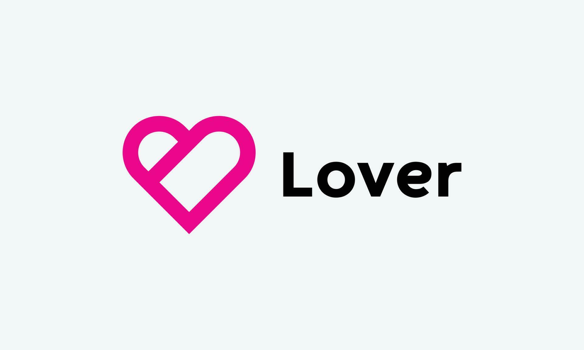 Love symbol heart concept vector art lover icon education girl boy