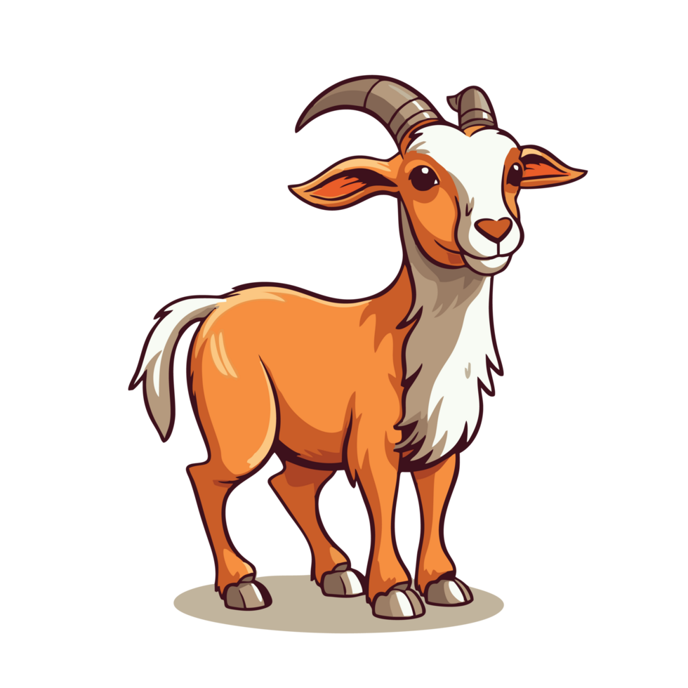 Enhancing your designs with a transparent cartoon goat png