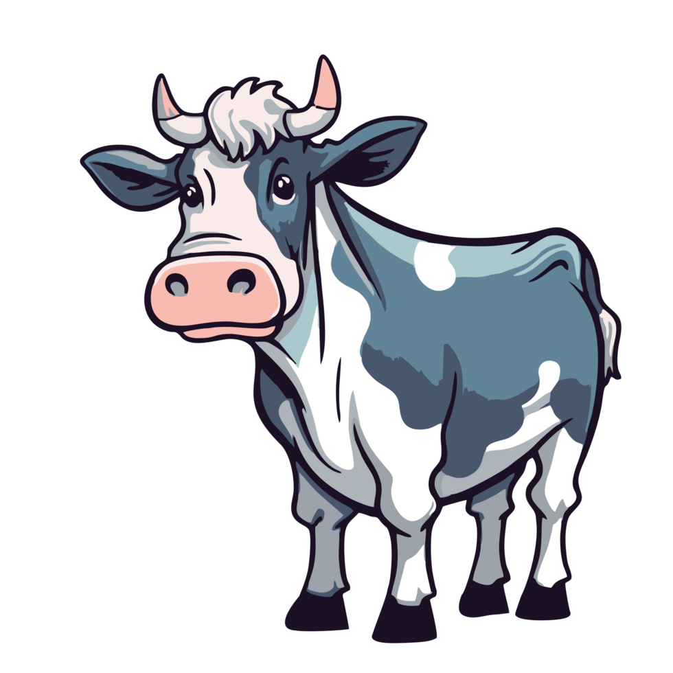 realçar seu desenhos com uma transparente desenho animado vaca png