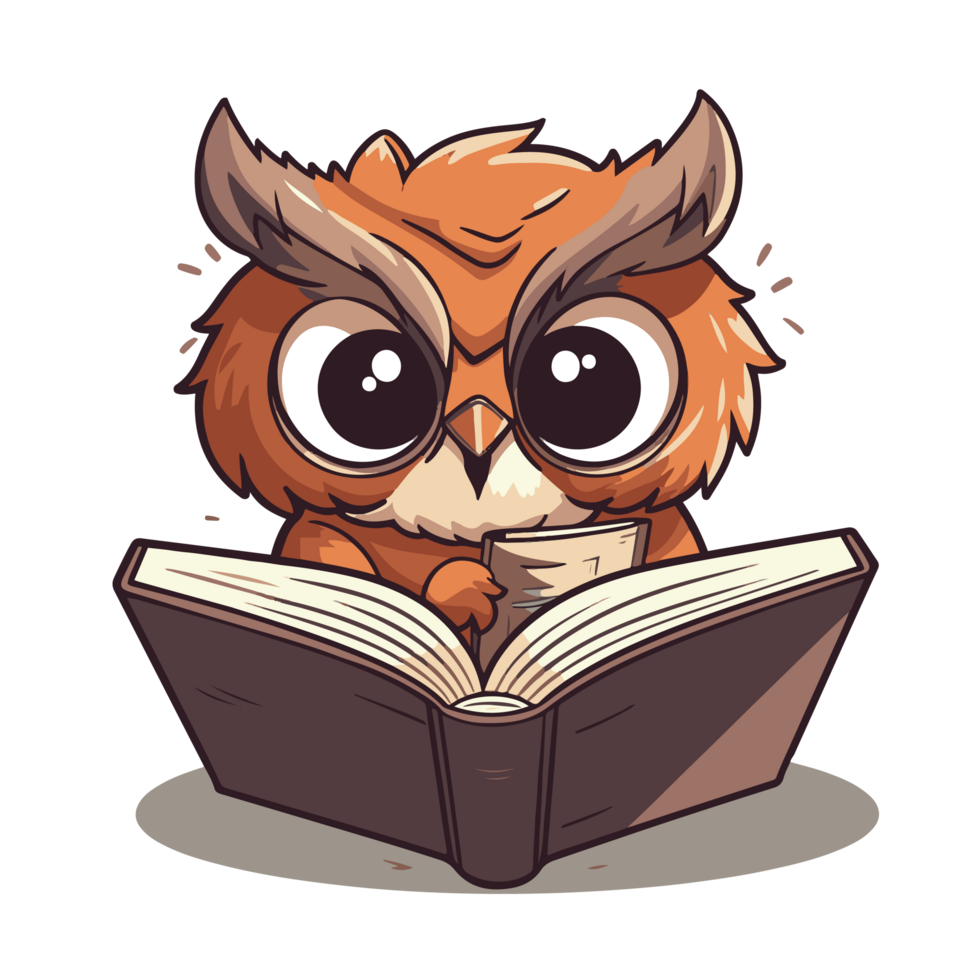 owl read clip art